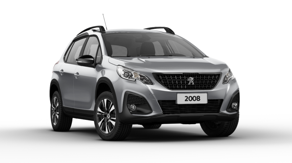 Carro Peugeot 2008 na cor cinza